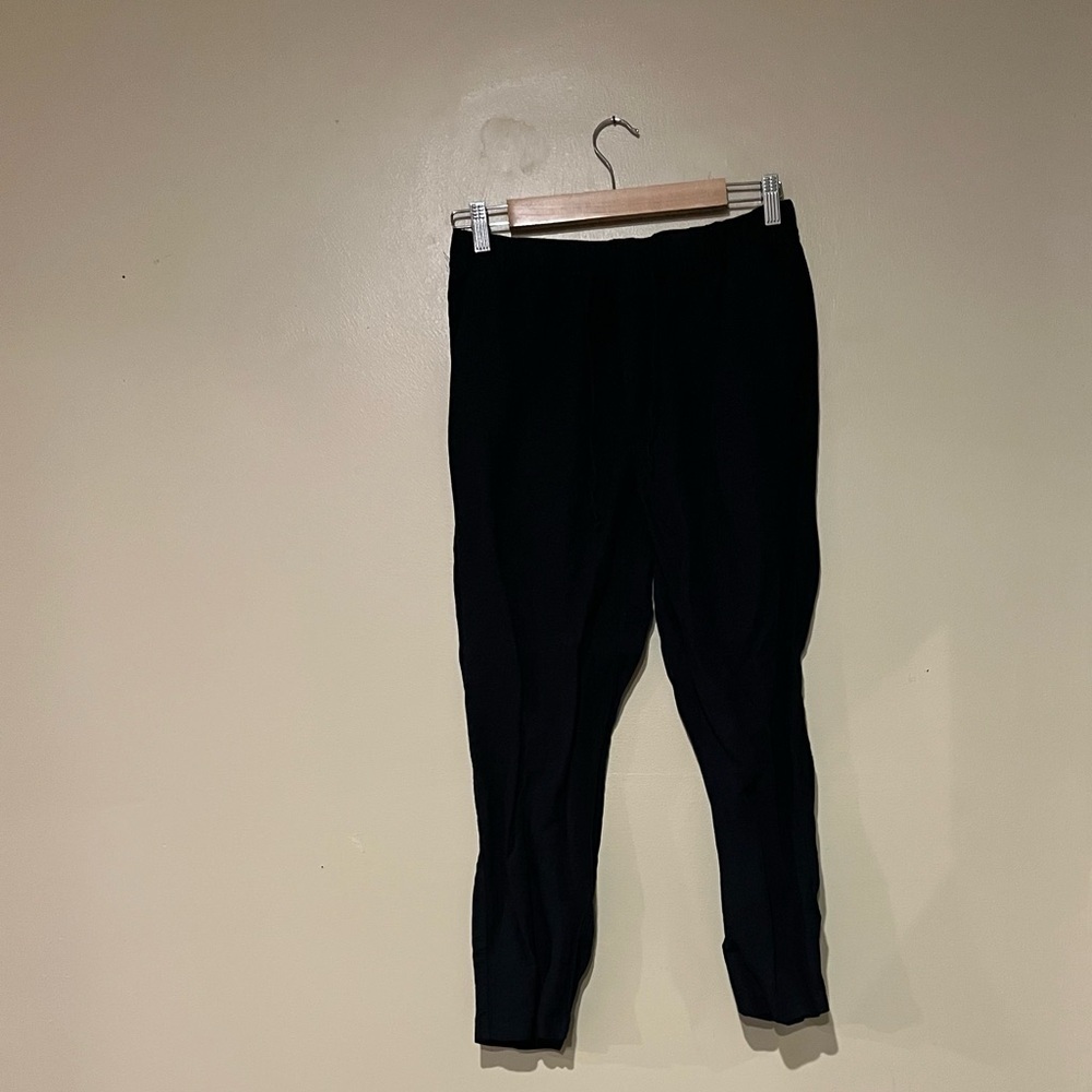 H&M Womens Size Small Cropped Linen Blend Pull On Pants